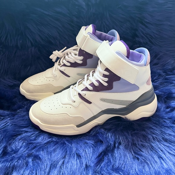 New! KOIO Aerobics Pearl Retro Colorblock High Top Platform Sneakers - Picture 9 of 16